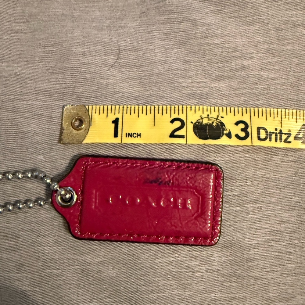 Coach Pink Leather Handbag Hangtag Replacement Silver‎ Ball Chain Accessory